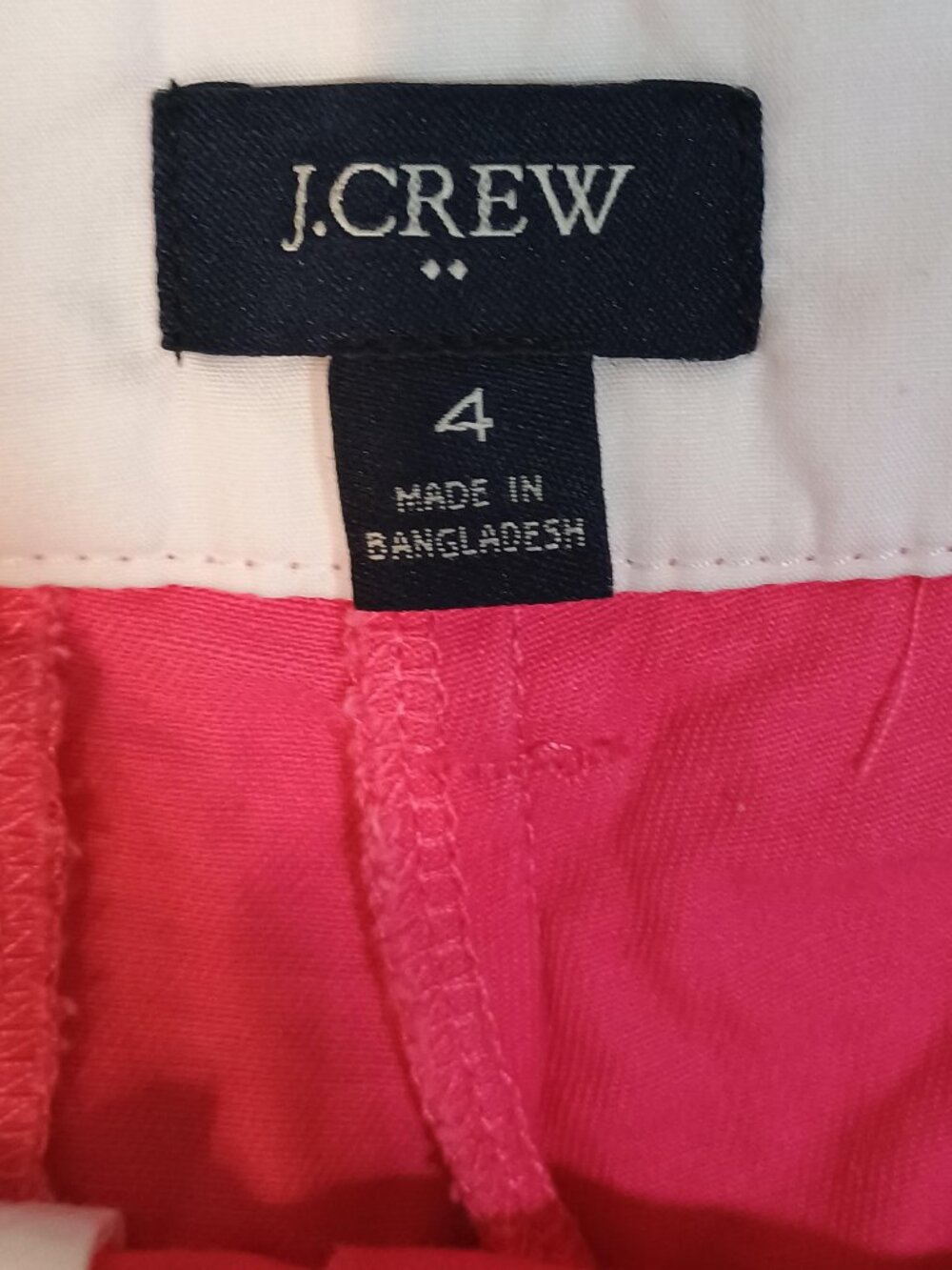J Crew/Chino Shorts/Womens 4/Pink Broken In Flat Front Preppy Summer Casual Clas - Picture 4 of 8